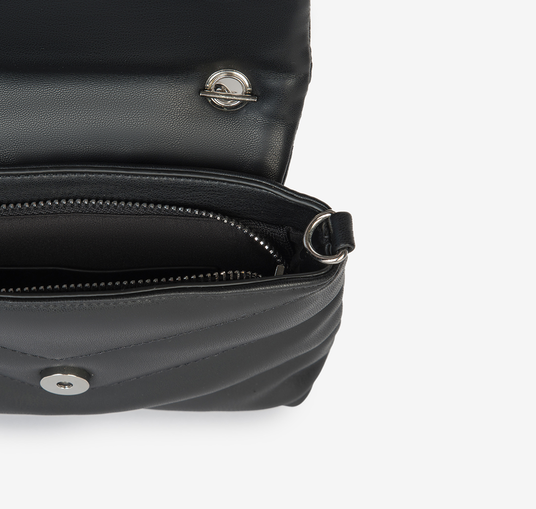 Стеганая сумка-кошелек из экокожи Мармалато, цвет Черный #3