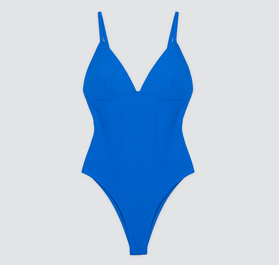 Слитный купальник с вырезом на спине Мармалато, цвет Синий #2